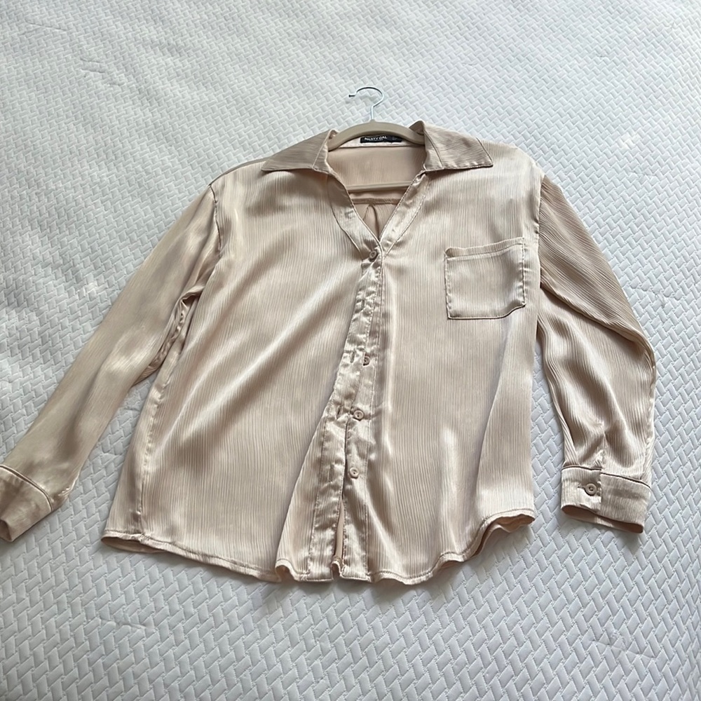 Gold Button Down Top - image 1